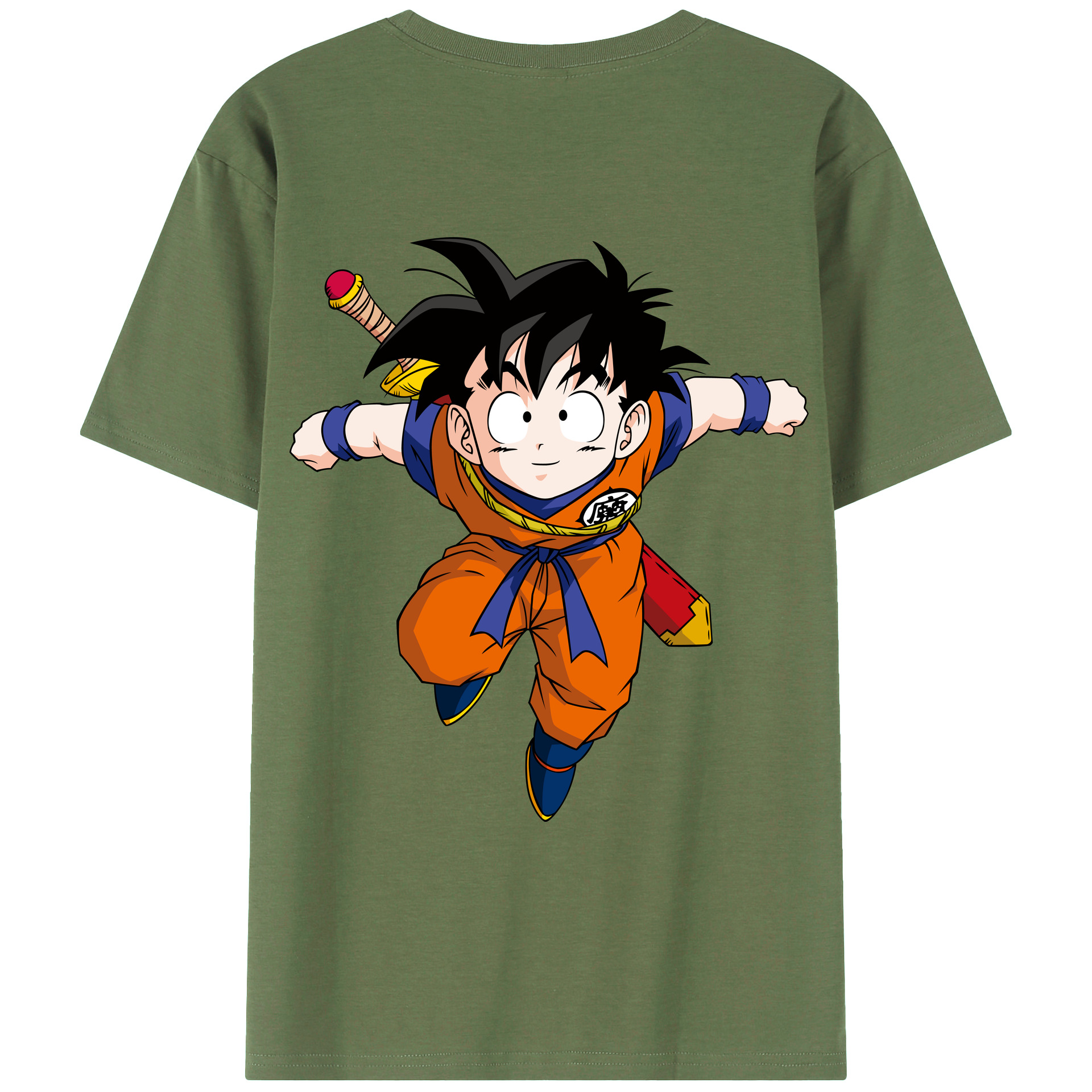（画像用） ドラゴンボール 孫悟空（そん ごくう）Son Goku カカロット DRAGON BALL Kakarotto 綿100％ メンズ半袖Tシャツ（バックプリント） 通気性